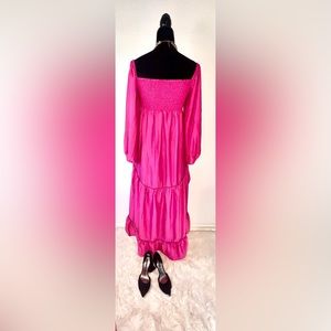 Hot pink hi-low dress